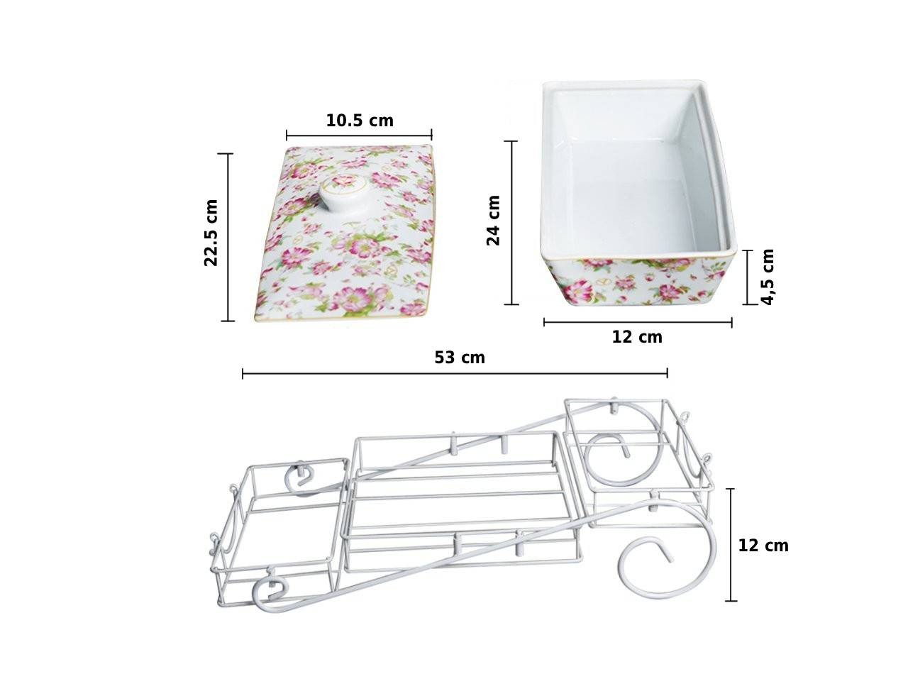 Vicenza Wadah Saji dengan Rak Melati BA808
